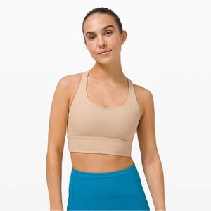 Lululemon Energy Bra Longline in Cafe Au Lait